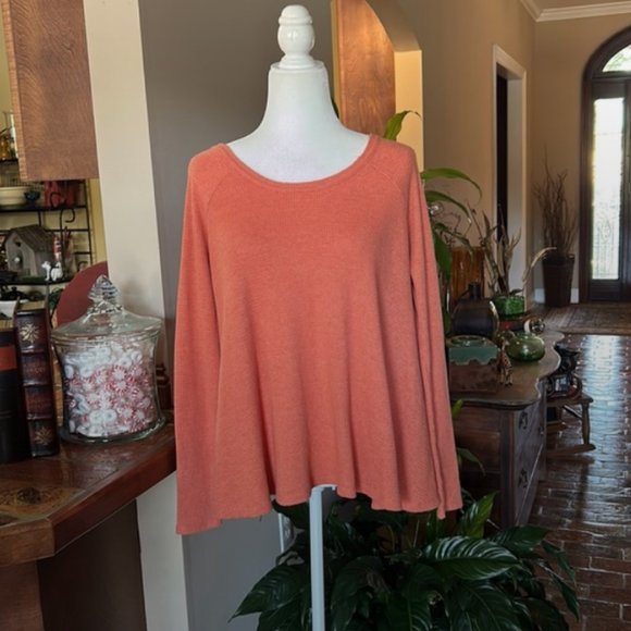 Free People We the Free Thermal waffle Knit Swing top szS - Picture 4 of 11